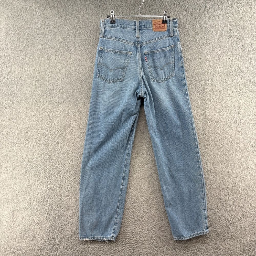 Levi’s 94 Baggy Jeans Size 26 Light Wash Distressed Straight Leg - Picture 3 of 15